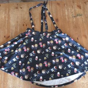 Hot Topic Black Character Print Skirt